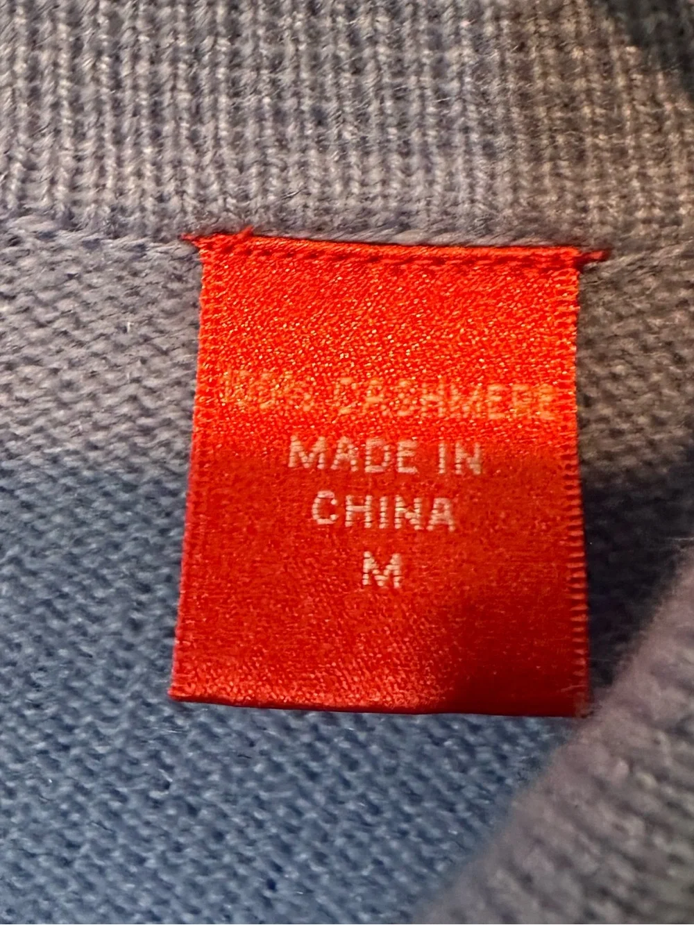 Vintage IZOD Men's Medium Blue Cashmere Polo Style Sweater